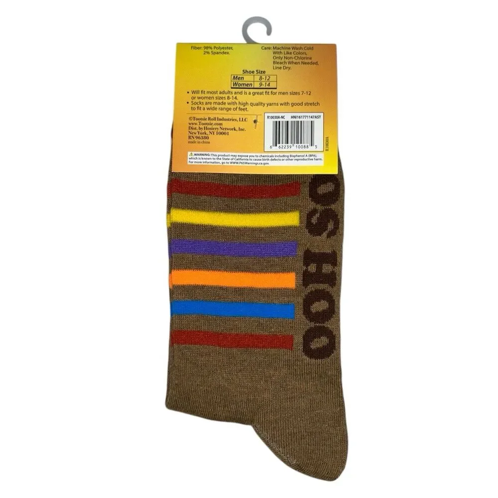 4x Tootsie Roll and Tootsie Pops Novelty Crew Socks Adult Set One Size